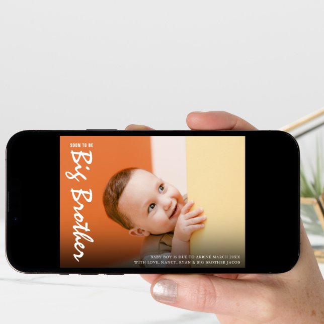 Photo Pregnancy Big Brother Modern Announcement (Front Digital)