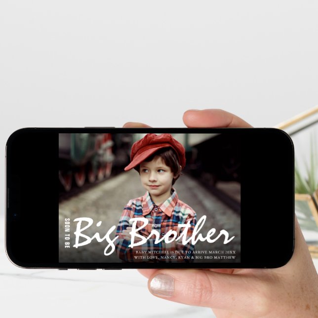Photo Pregnancy Big brother Modern Announcement (Front Digital)