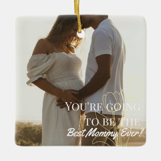Photo Pregnancy Mom to-be  Ceramic Ornament (Front)
