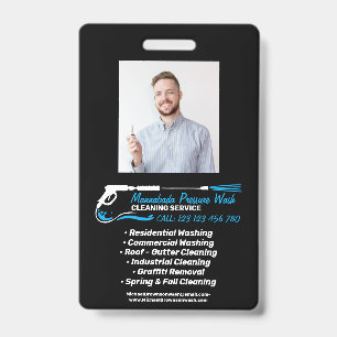 Photo Pressure Washing Power Black Super Cleaning Badge