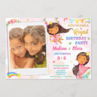 Photo Princess birthday invitation Royal birthday