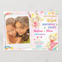 Photo Princess birthday invitation Royal birthday