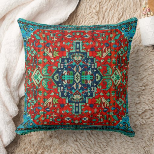 Photo Print Persian Rug Throw Pillow Zazzle