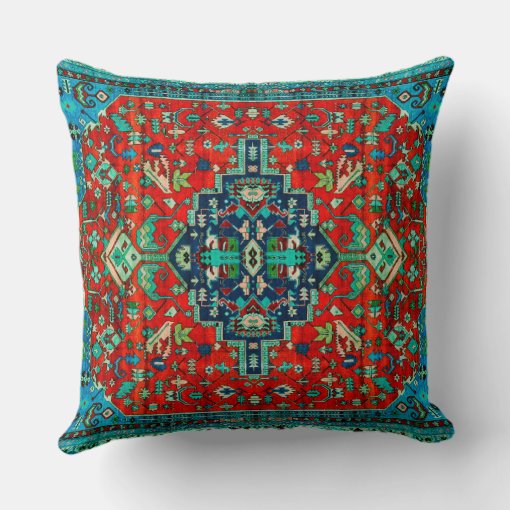 Photo Print Persian Rug Throw Pillow Zazzle