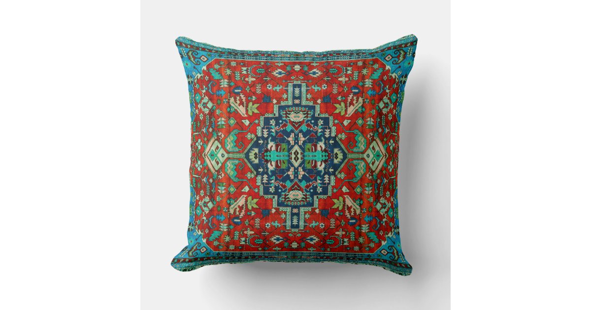 Photo Print Persian Rug Throw Pillow Zazzle