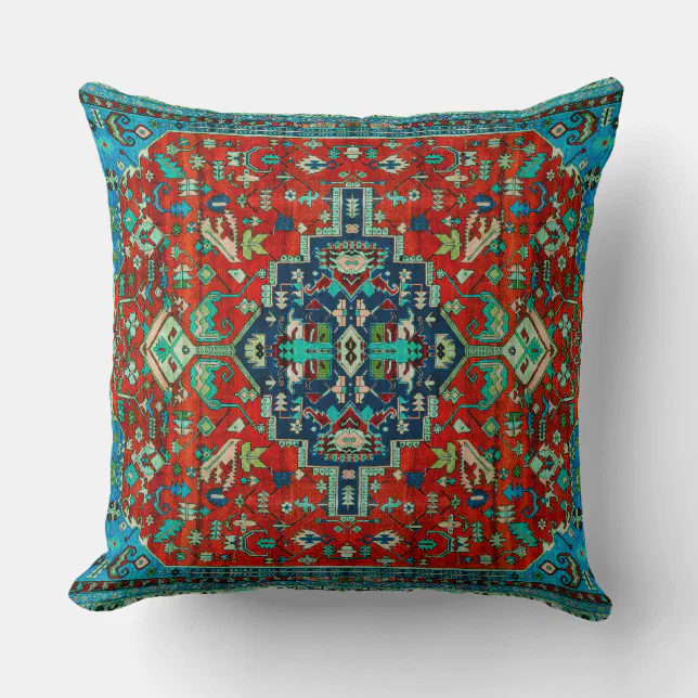 Photo Print Persian Rug Throw Pillow Zazzle