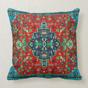 Photo Print Persian Rug Throw Pillow