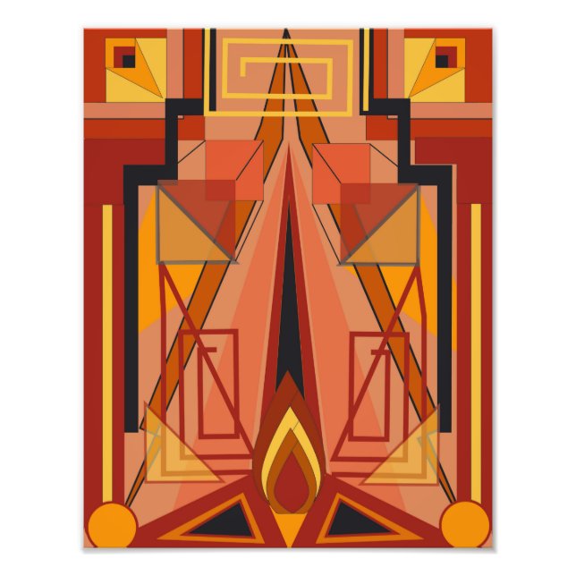 Photo Print with Art Deco Art (Front)