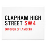 clapham high street  Photo Prints