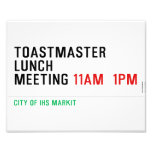 TOASTMASTER LUNCH MEETING  Photo Prints