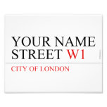 Your Name Street  Photo Prints