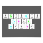Periodic
 Table
 Writer  Photo Prints