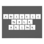 Periodic
 Table
 Writer  Photo Prints