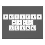 Periodic
 Table
 Writer  Photo Prints