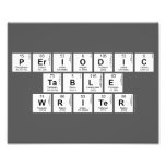 Periodic
 Table
 Writer  Photo Prints