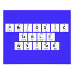 Periodic
 Table
 Writer  Photo Prints