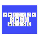 Periodic
 Table
 Writer  Photo Prints