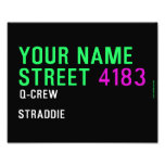 Your Name Street  Photo Prints
