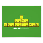 i
 love
 volleyball  Photo Prints