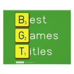 Best
 Games
 Titles  Photo Prints
