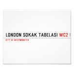 LONDON SOKAK TABELASI  Photo Prints