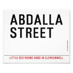 Abdalla  street   Photo Prints