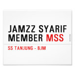 Jamzz Syarif Member  Photo Prints