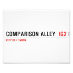 Comparison alley   Photo Prints