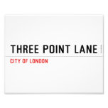 THREE POINT LANE  Photo Prints