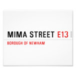 MIMA STREET  Photo Prints