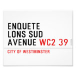 enquete  lons sud  avenue  Photo Prints