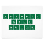 Periodic
 Table
 Writer  Photo Prints