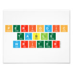 Pe|riodic
 t|a|b|l|e
 Writ|e|r  Photo Prints