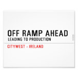 off Ramp ahead  Photo Prints
