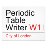 Periodic Table Writer  Photo Prints