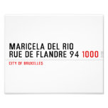 Maricela del Rio Rue de Flandre 94  Photo Prints