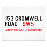 153 CROMWELL ROAD    Photo Prints