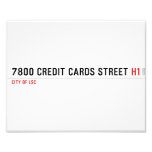 7800 Credit cards street  Photo Prints