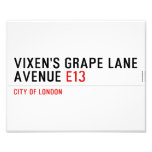 Vixen's Grape Lane  Avenue  Photo Prints