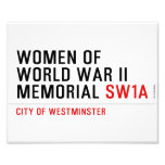 women of world war II memorial  Photo Prints
