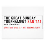 The Great Sunday Tournament  Photo Prints