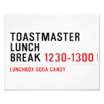 Toastmaster Lunch break  Photo Prints