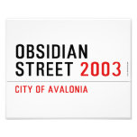 Obsidian Street  Photo Prints