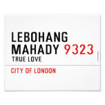 LEBOHANG MAHADY  Photo Prints