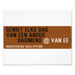 Geniet elke dag van een ander         dagmenu  Photo Prints