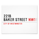 221B BAKER STREET  Photo Prints