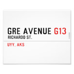 GRE AVENUE  Photo Prints