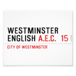 Westminster English  Photo Prints