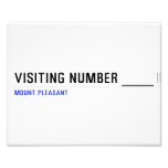 Visiting Number ____  Photo Prints