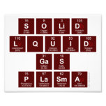 SOLID
 LQUID
 GAS
 PLASMA  Photo Prints